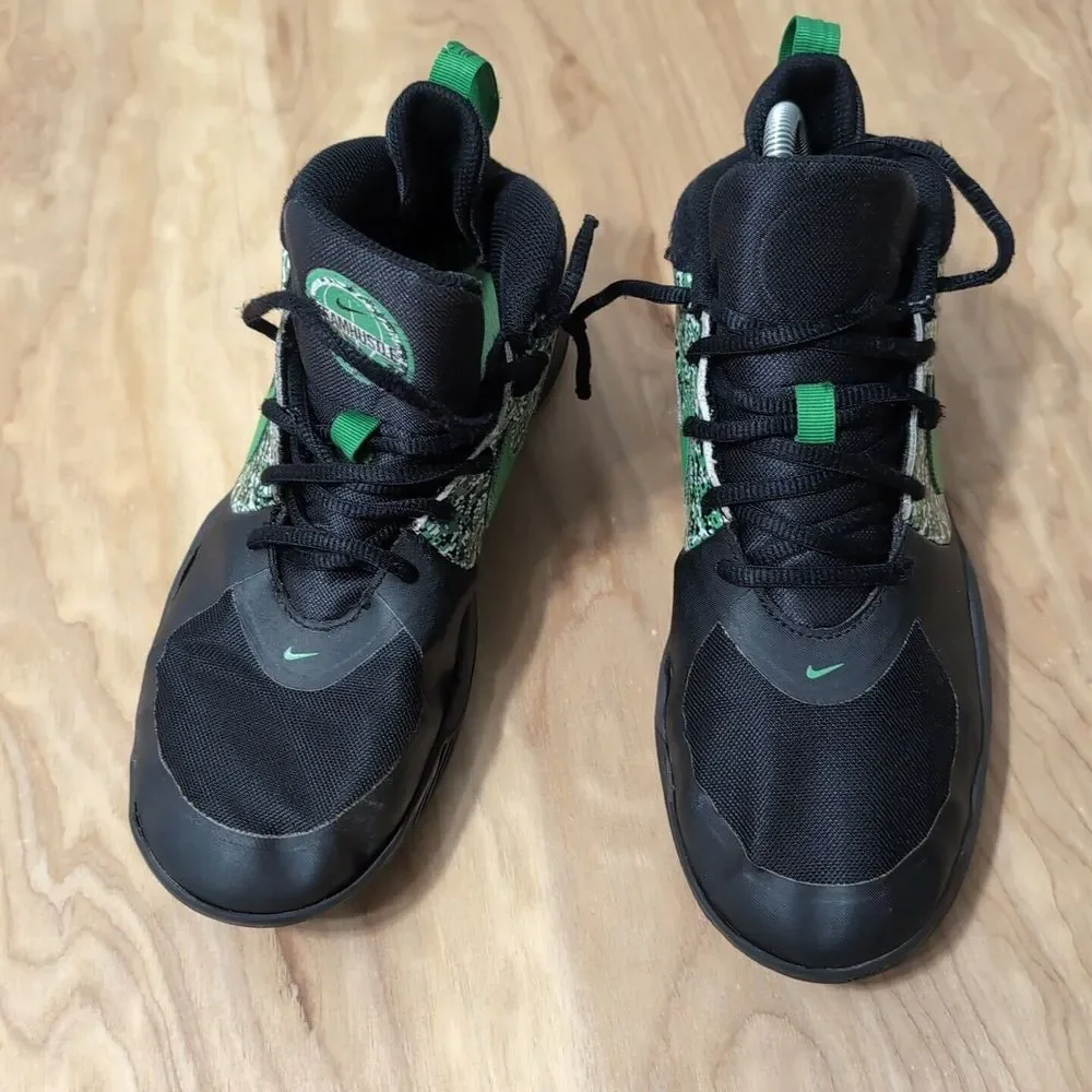Nike Team Hustle D 9 DIGI (GS) Sz 7Y Kids‎ Black/Green Boys Sneaker DC1992 001